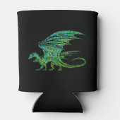 Rafraîchisseur Pour Canette Mosaïque Extraordinaire de dragon vert (Dos)