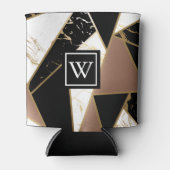 Rafraîchisseur Pour Canette Mosaïque géométrique de marbre (Devant)