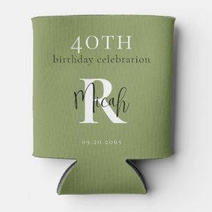 Rafraîchisseur Pour Canette Moss Green fête du 40e anniversaire
