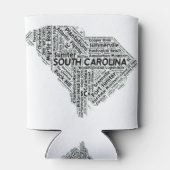 Rafraîchisseur Pour Canette Mot Cloud de l'État de Caroline du Sud (Dos)