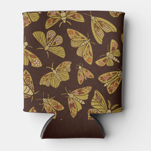 Rafraîchisseur Pour Canette Moths rétro des années 1970 (Devant)