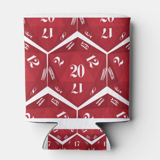 Rafraîchisseur Pour Canette Motif à 20 faces rouges (Dos)