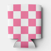 Rafraîchisseur Pour Canette Motif À damiers chèque rose blanc (Dos)