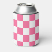 Rafraîchisseur Pour Canette Motif À damiers chèque rose blanc (Can Dos)