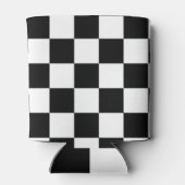 Rafraîchisseur Pour Canette Motif À damiers noir et blanc (Dos)