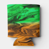 Rafraîchisseur Pour Canette motif Abstrait tacheté en vert orange (Dos)