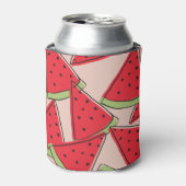 Rafraîchisseur Pour Canette Motif Arrière - plan rose des tranches de pastèque (Can devant)