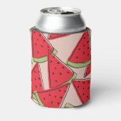 Rafraîchisseur Pour Canette Motif Arrière - plan rose des tranches de pastèque (Can Dos)