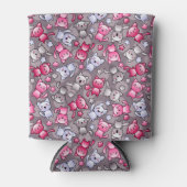 Rafraîchisseur Pour Canette motif avec chats kawaii doodle mignon (Devant)