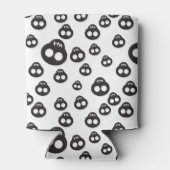 Rafraîchisseur Pour Canette Motif avec crâne noir sur blanc (Dos)