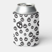 Rafraîchisseur Pour Canette Motif avec crâne noir sur blanc (Can Dos)