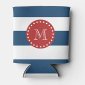 Rafraîchisseur Pour Canette Motif bleu bleu blanc, Monogramme rouge (Devant)
