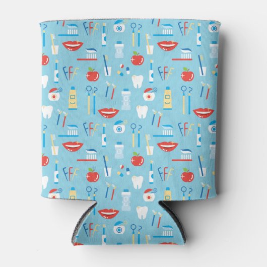 Rafraîchisseur Pour Canette Motif bleu dentaire (Devant)