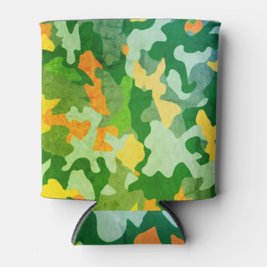 Rafraîchisseur Pour Canette Motif Camo couleur vive (Devant)