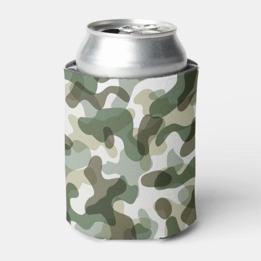 Rafraîchisseur Pour Canette Motif Camo vert dans les tons terre avec brun (Can devant)