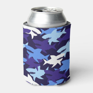 Rafraîchisseur Pour Canette Motif Camouflage requins bleus