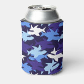 Rafraîchisseur Pour Canette Motif Camouflage requins bleus (Can Dos)