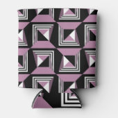 Rafraîchisseur Pour Canette Motif carré géométrique, conception transparente. (Devant)