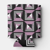 Rafraîchisseur Pour Canette Motif carré géométrique, conception transparente. (Dos)