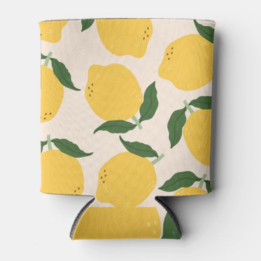 Rafraîchisseur Pour Canette Motif Carré Lemon Motif (Devant)