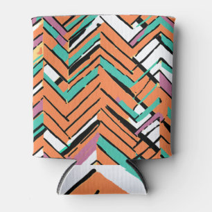 Rafraîchisseur Pour Canette Motif Chevron couleur gras Herringbone