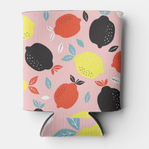 Rafraîchisseur Pour Canette Motif citron : Main Tirée Vintage.