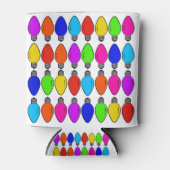 Rafraîchisseur Pour Canette Motif d'ampoules de Noël (Devant)