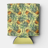 Rafraîchisseur Pour Canette Motif d'ananas tropical sur jaune (Devant)