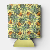 Rafraîchisseur Pour Canette Motif d'ananas tropical sur jaune (Dos)