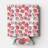 Rafraîchisseur Pour Canette Motif d'aquarelle aux fraises rouges juteuses (Dos)