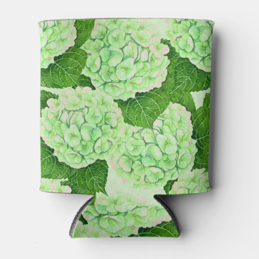 Rafraîchisseur Pour Canette Motif d'aquarelle Hydrangea (Devant)
