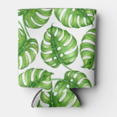 Rafraîchisseur Pour Canette Motif d'aquarelle Monstera (Devant)