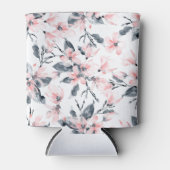 Rafraîchisseur Pour Canette Motif d'aquarelle rose et gris (Devant)