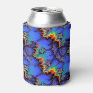 Rafraîchisseur Pour Canette Motif d'art fractal à l'arc-en-ciel électrique