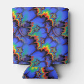 Rafraîchisseur Pour Canette Motif d'art fractal à l'arc-en-ciel électrique (Dos)