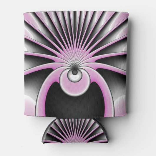 Rafraîchisseur Pour Canette Motif d'art fractal Abstrait moderne (Devant)