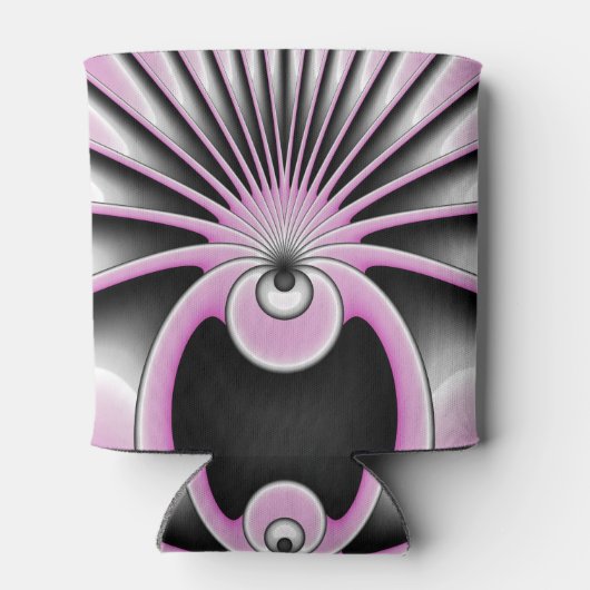 Rafraîchisseur Pour Canette Motif d'art fractal Abstrait moderne (Dos)