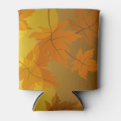 Rafraîchisseur Pour Canette Motif d'automne avec feuilles d'érable en chute et (Devant)
