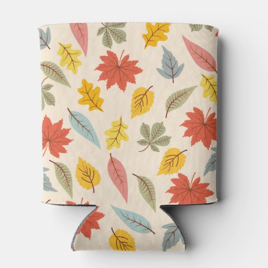 Rafraîchisseur Pour Canette Motif d'automne feuille colorée (Dos)