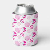 Rafraîchisseur Pour Canette Motif De Baleines, Beaux Baleines, Baleines Roses (Can devant)