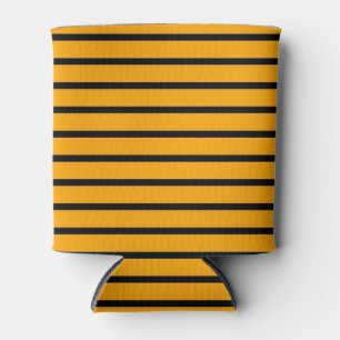 Rafraîchisseur Pour Canette Motif de bande jaune noir rétro