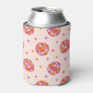 Rafraîchisseur Pour Canette Motif de boules disco colorées rétro groovy