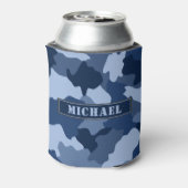 Rafraîchisseur Pour Canette Motif de camouflage bleu Nom du monogramme (Can Dos)