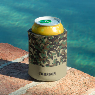Rafraîchisseur Pour Canette Motif de camouflage de nom personnalisé