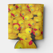 Rafraîchisseur Pour Canette Motif de canards en caoutchouc jaune mou (Devant)