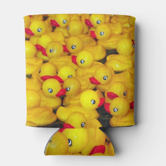 Rafraîchisseur Pour Canette Motif de canards en caoutchouc jaune mou (Dos)