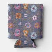 Rafraîchisseur Pour Canette motif de champ rose Abstrait (Devant)