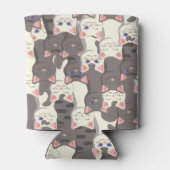 Rafraîchisseur Pour Canette Motif de chats blancs et gris (Dos)