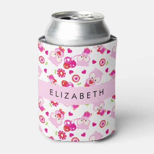 Rafraîchisseur Pour Canette Motif De Chouettes, Chouettes Mignonnes, Chouettes (Can devant)