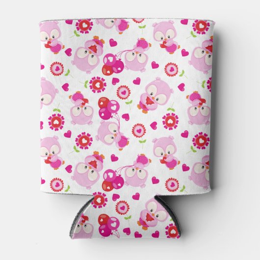 Rafraîchisseur Pour Canette Motif De Chouettes, Chouettes Mignonnes, Chouettes (Devant)